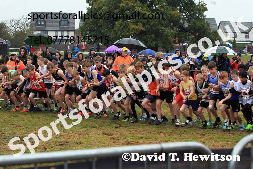 Boys Under-13s 2023 National Cross Country Relays, Berry Hill Park, Mansfield.  Photo: David T. Hewitson/Sports for All Pics